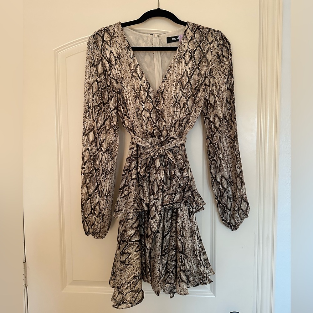 Super cute DO + BE snakeskin dress, size small, worn once, dry cleaned
